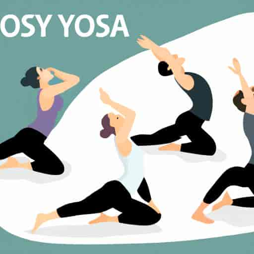 Pratique de postures de yoga qui améliorent la capacité respiratoire en groupe