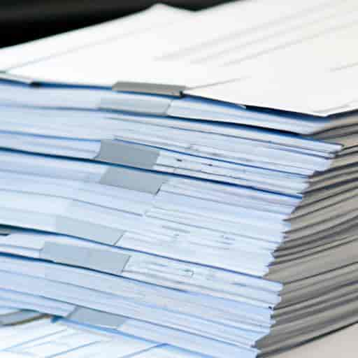 Pile de documents pour le changement d'adresse sur la carte grise