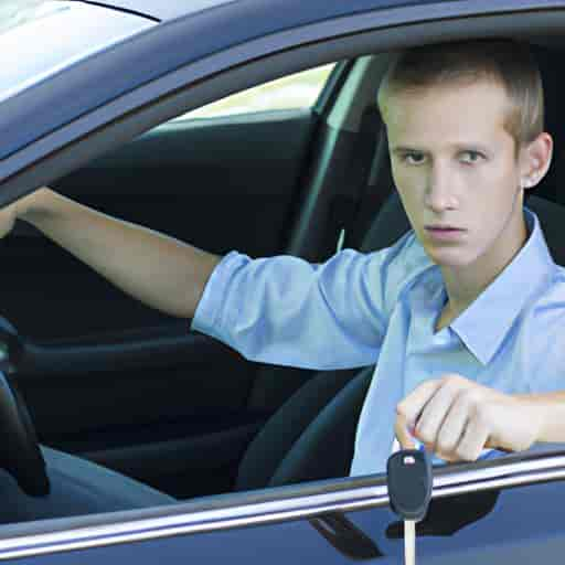 Jeune conducteur prêt à prendre le volant