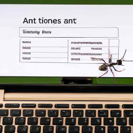 Une personne remplissant un formulaire en ligne sur le site de l'ANTS avec un ordinateur portable.