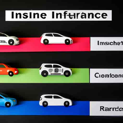 Différents types de voitures représentant différentes options d'assurance