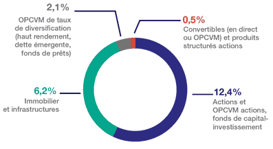 Graphique poche de diversification des actifs