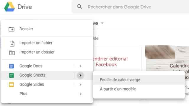 Créez une nouvelle Google Sheet