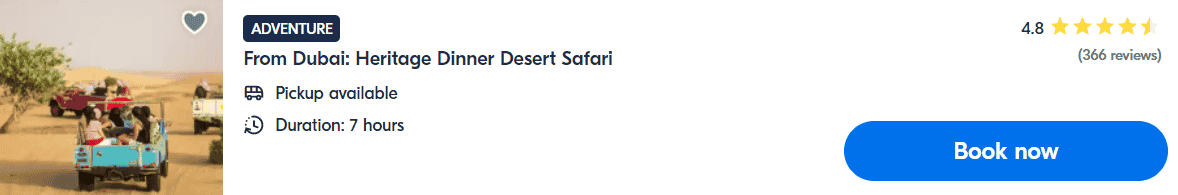 Tour du Safari Héritage de Dubaï