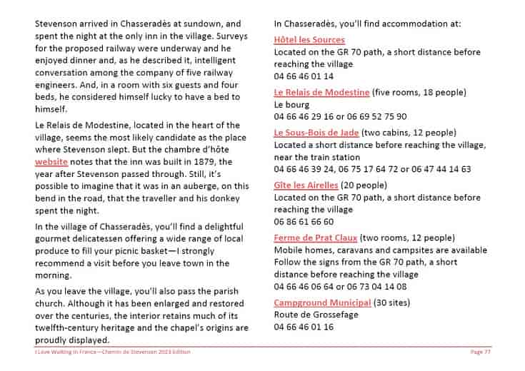 Chemin de Stevenson guidebook 2023 edition