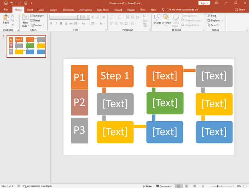 Diagramme de processus PowerPoint