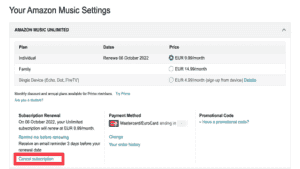 Comment annuler Amazon Music?