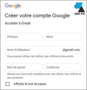 Créer un compte Gmail