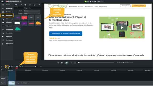 Modification de l'enregistrement d'un webinaire