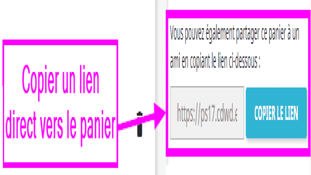 Lien direct vers panier