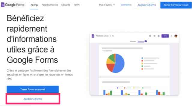 Accéder à Google Forms