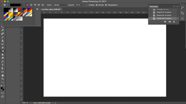 Utilisation de l'outil dégradé dans Photoshop
