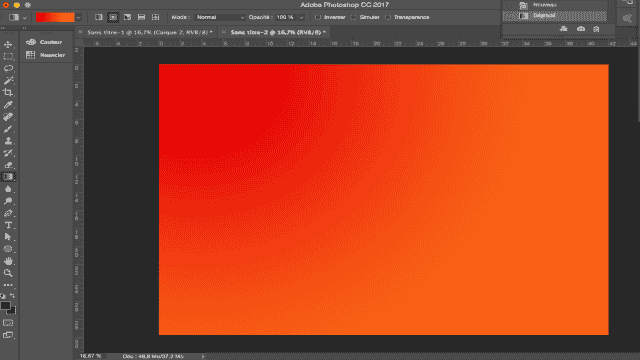 Exemple de dégradé Photoshop