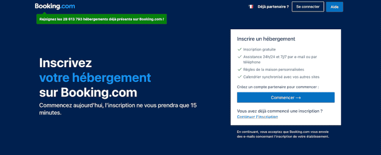 Inscrire un hébergement sur Booking.com