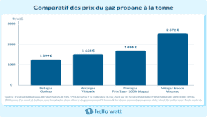 Prix du gaz en citerne 2023 : quel fournisseur est le moins cher ?