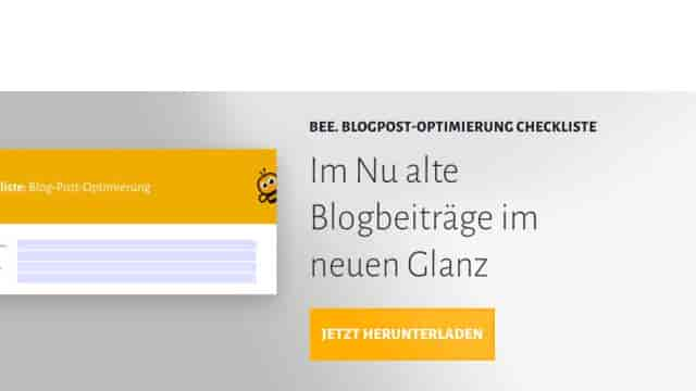 BEE.Blogpost-Optimierung Checkliste herunterladen