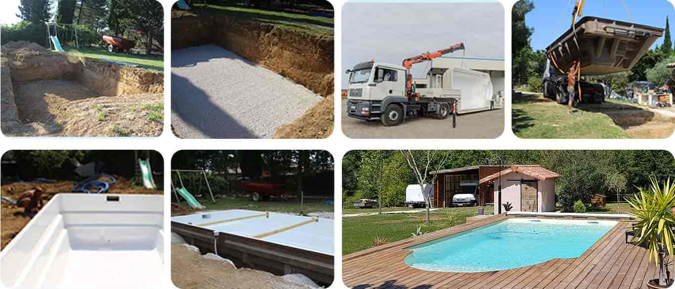 Installation coque piscine