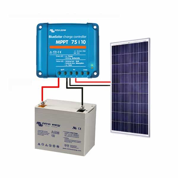 branchement du régulateur aux batteries