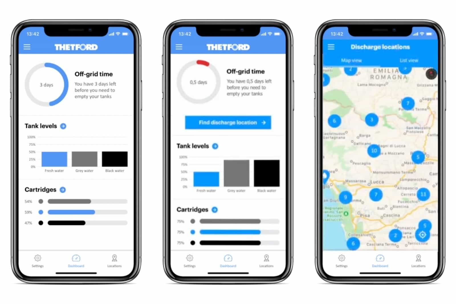 Les niveaux des réservoirs d'eau et des cartouches d'additifs peuvent être consultés directement sur votre smartphone.