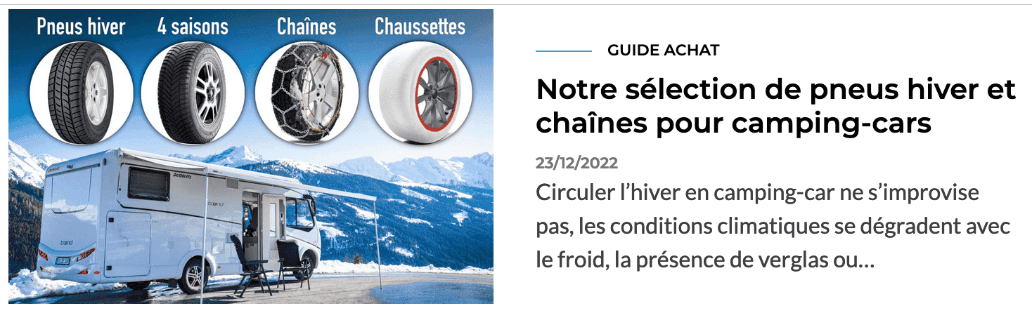 Sélection de pneus hiver et chaînes