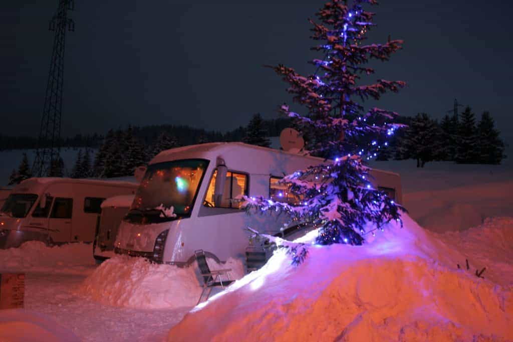 Le père Noël en camping-car