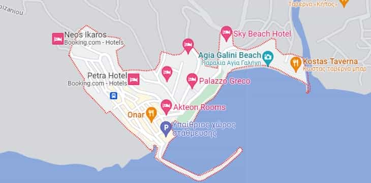 Carte du camping de Agia Galini