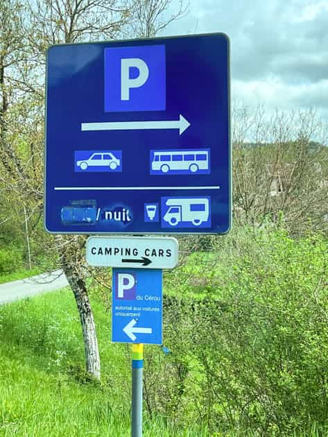 Signalisation des aires en France