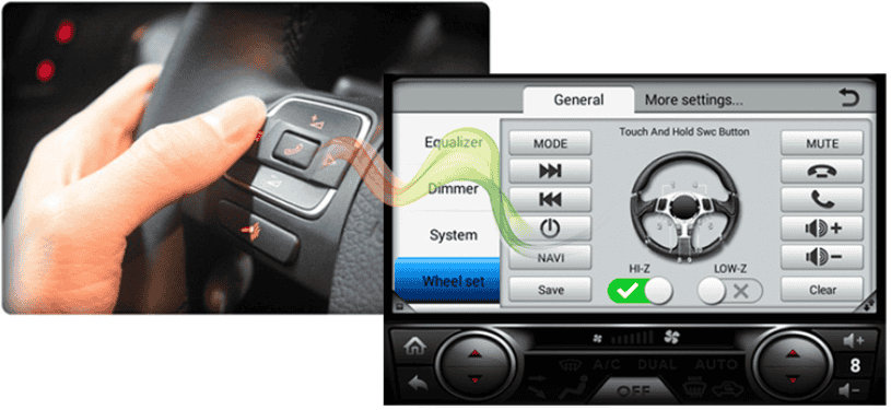 autoradio commandes au volant