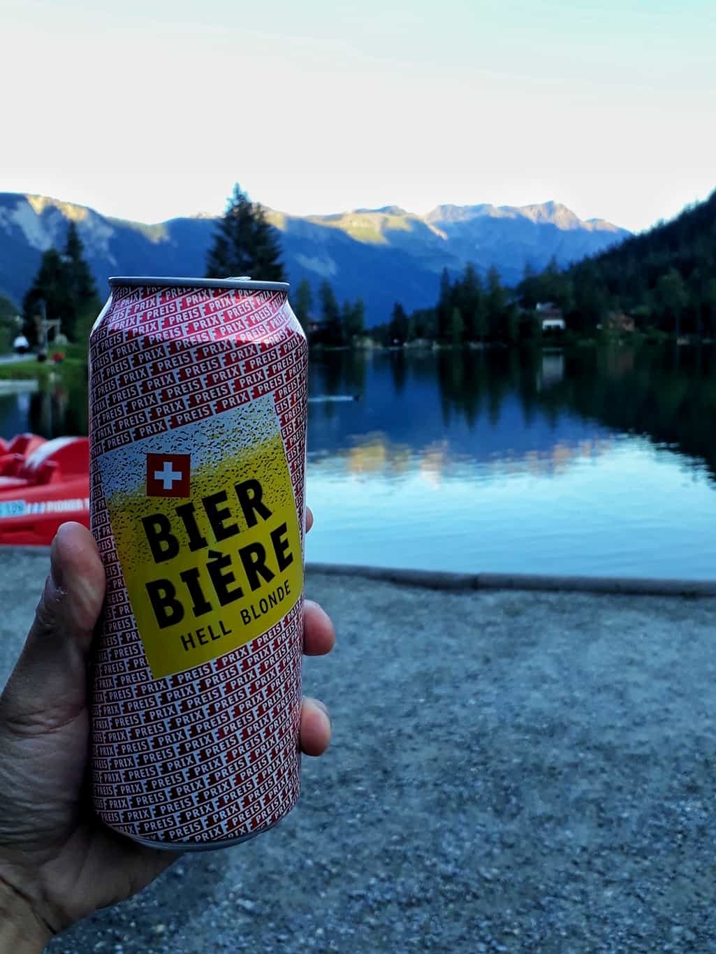 Bière près du lac de Champex