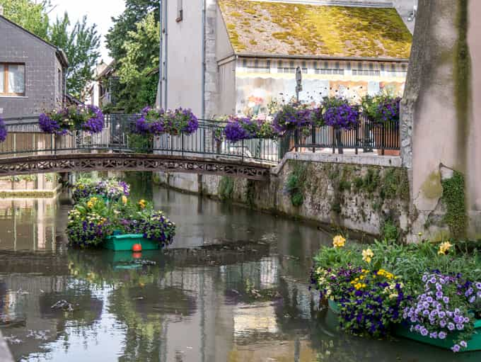 Un des nombreux ponts traversant les canaux de Montargis