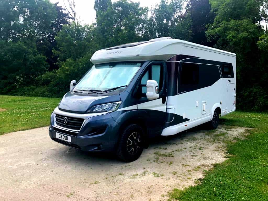 Aire de camping-car de Broglie en France.