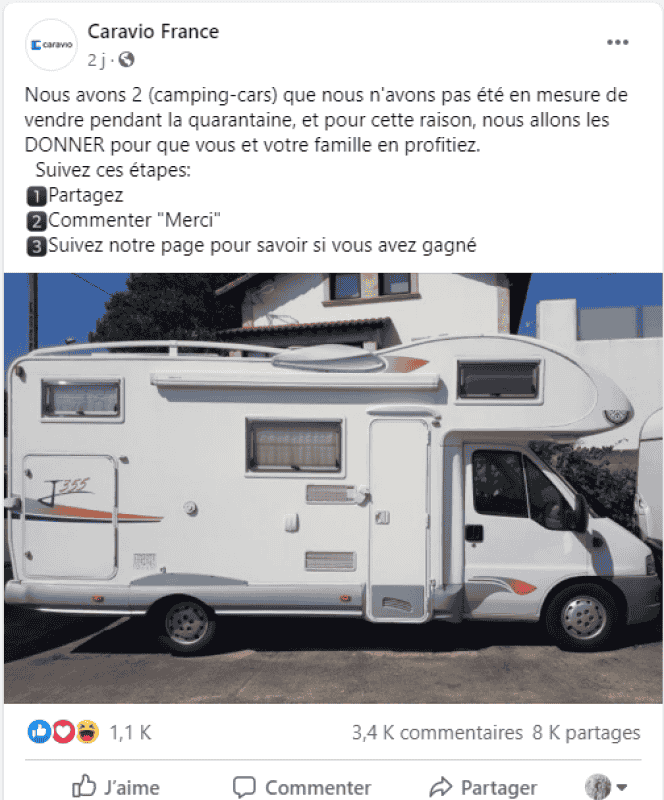 Message publié le 14 août sur Facebook.