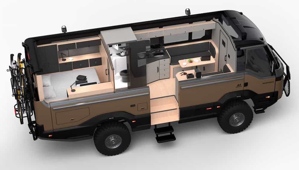 Torsus Praetorian : le bus 4×4 disponible en version camping-car