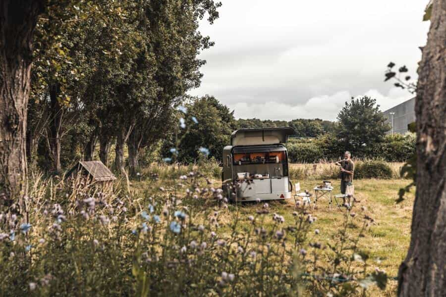 Camping à Ghent, près de la rivière Leie