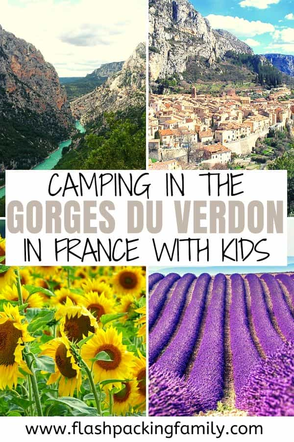 Camping dans les Gorges du Verdon en France avec des enfants