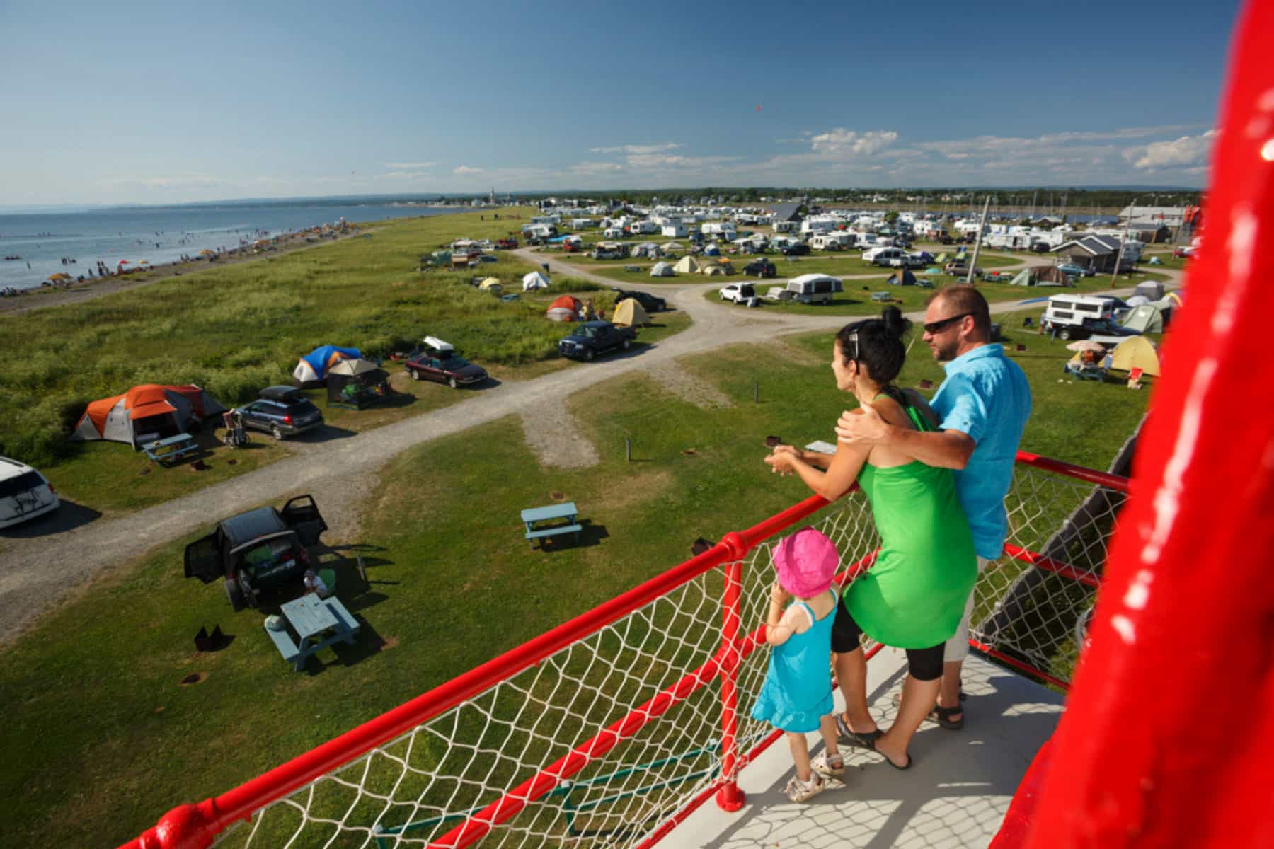 Camping Plage Beaubassin à Bonaventure vu du haut du phare