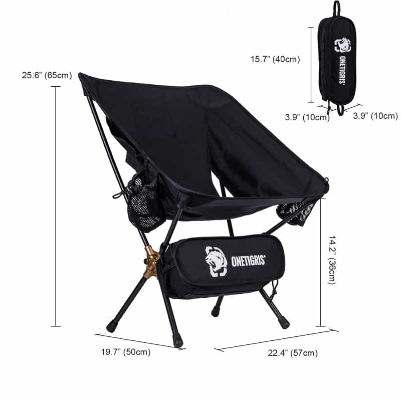 Size of OneTigris Portable Camping Chair 04