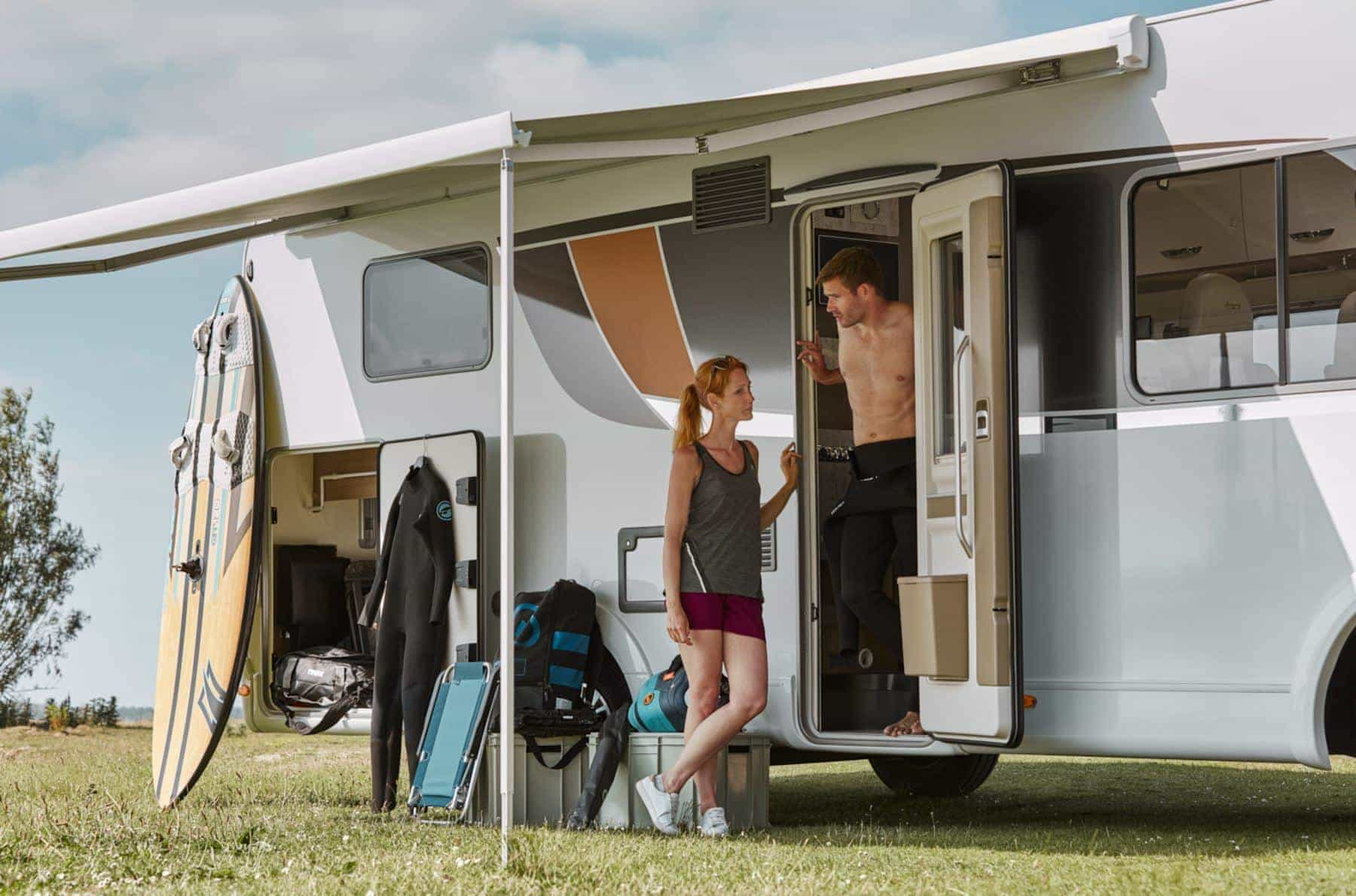 store latéral du camping-car