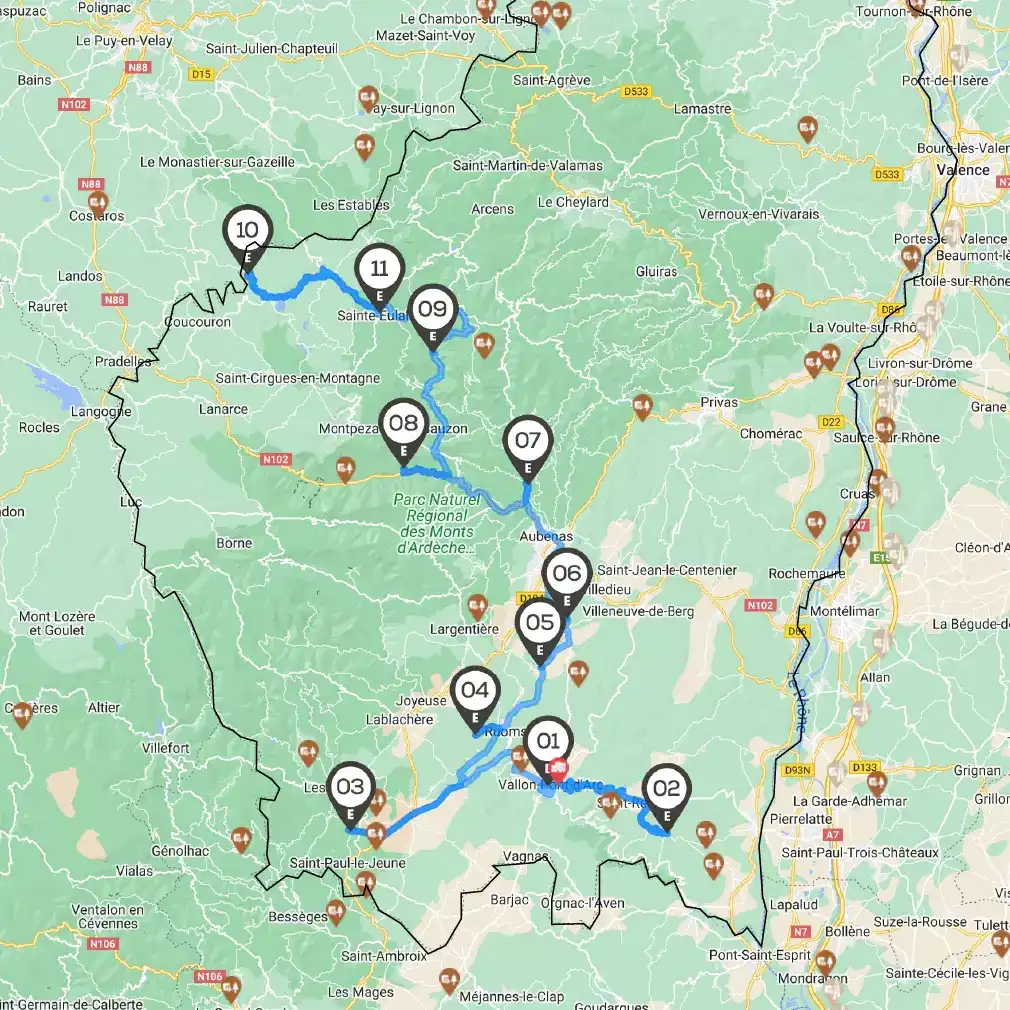 8 jours en Ardèche en camping-car