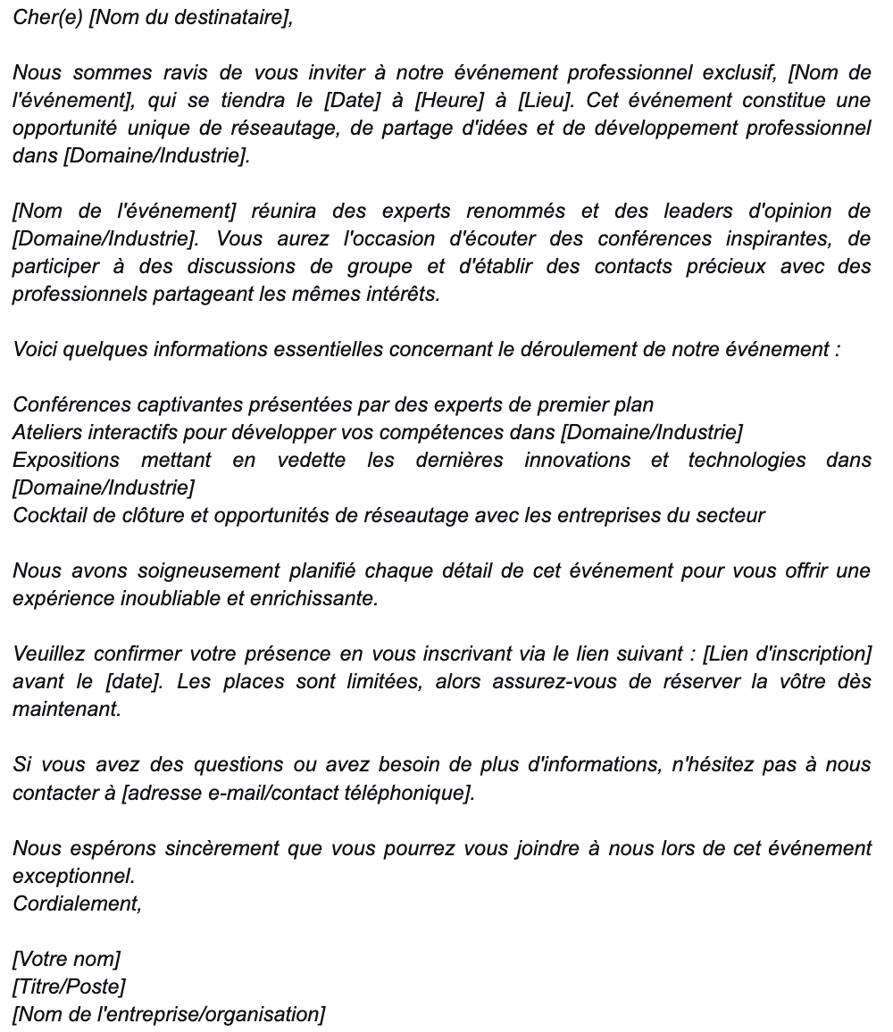 Rédiger un mail d’invitation pour un événement professionnel