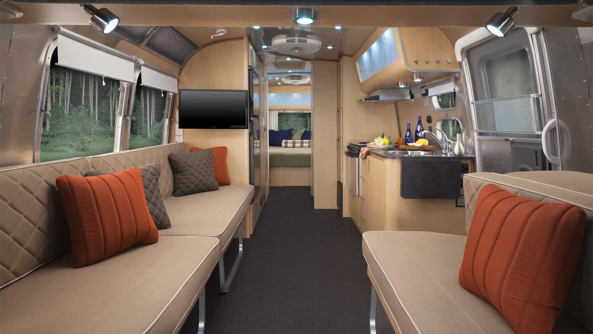 Interior of the Airstream Eddie Bauer Travel Trailer