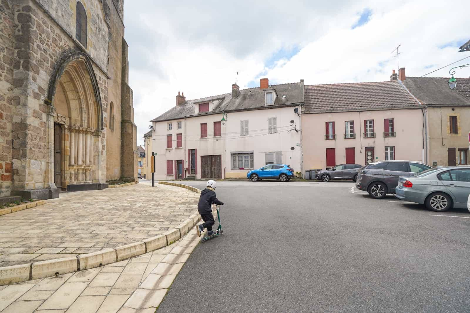 Out exploring the small town of Montmarault from the free motorhome area.