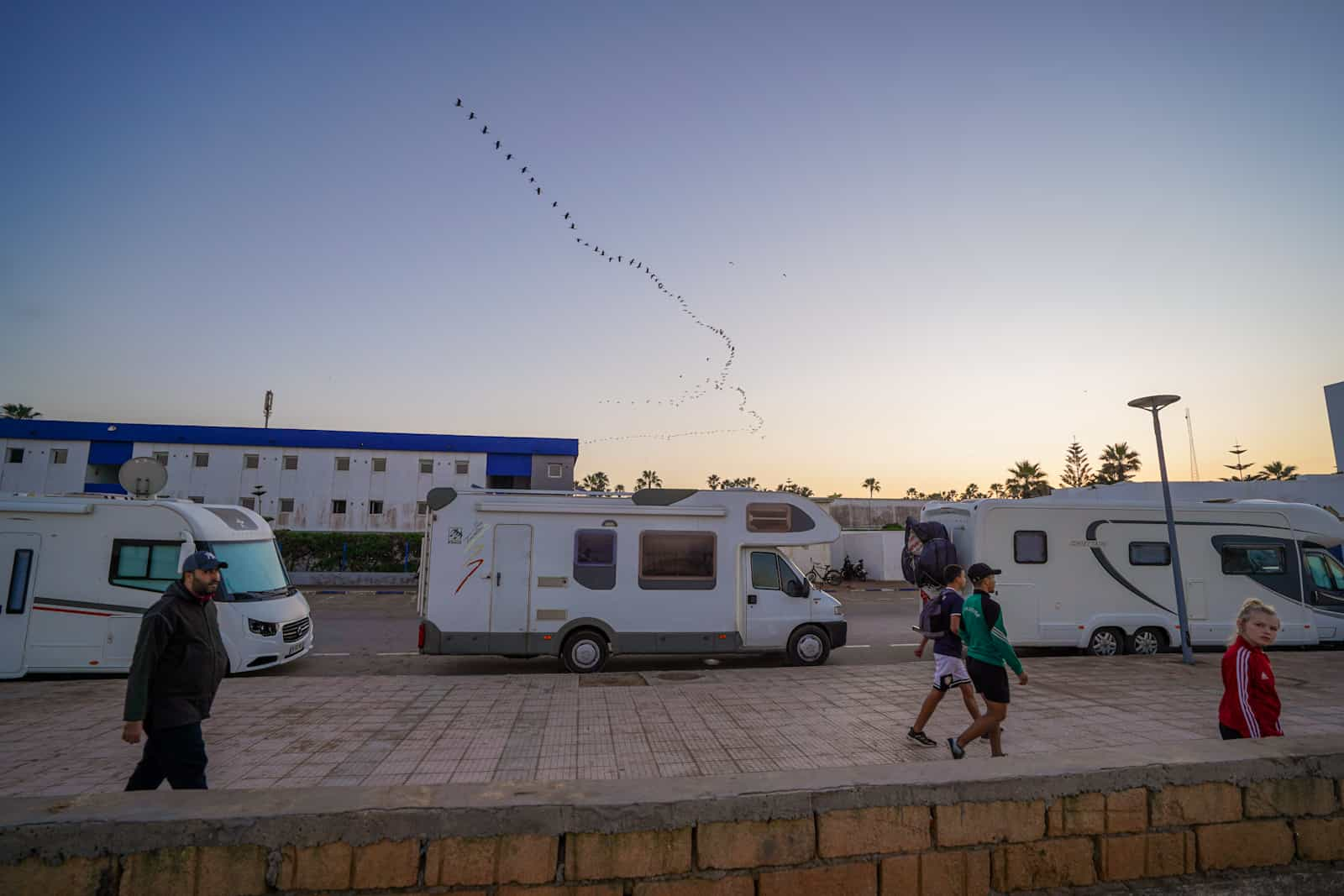 Stationnement de votre camping-car à El Jadida (essayez l'escargot !).