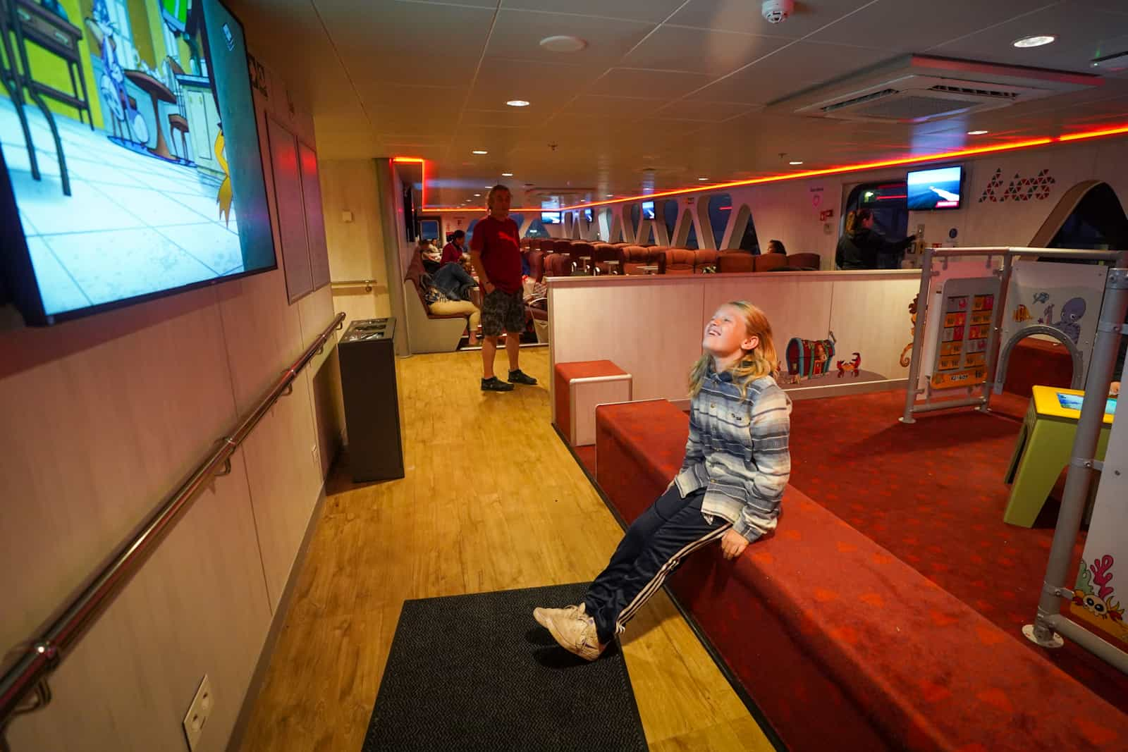 Facilities on board the ferry from Denmark to Norway with a motorhome.