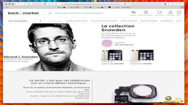 Edward Snowden n'a pas recommandé les iPhone sans Touch ID de Back Market