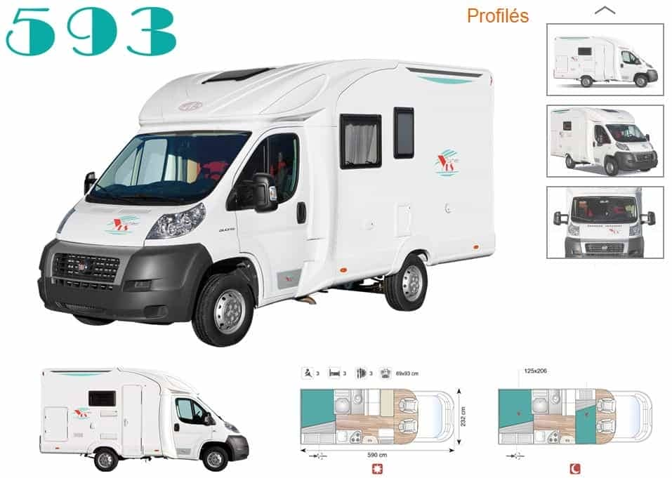 camping-car neuf profilé de 5,90 m