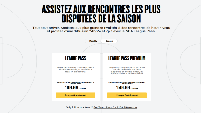 Tout savoir sur le nouveau NBA League Pass : prix, abonnement, options, et comment en profiter gratuitement pendant 7 jours !