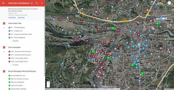 Zones de stationnement - Ville de Lourdes