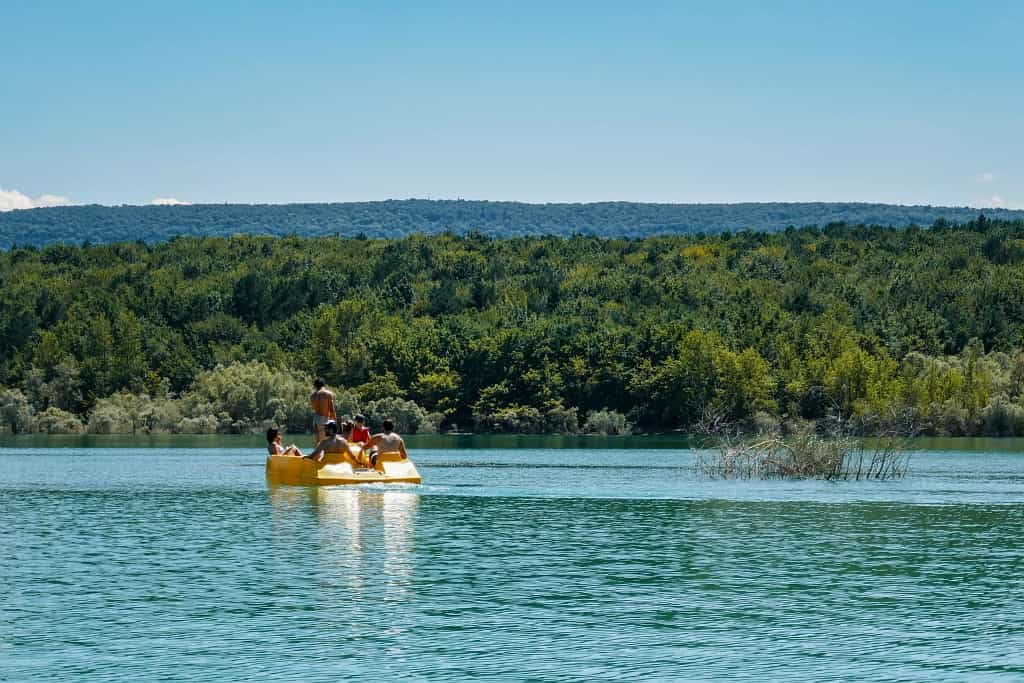 Pedalo at Lake Montbel