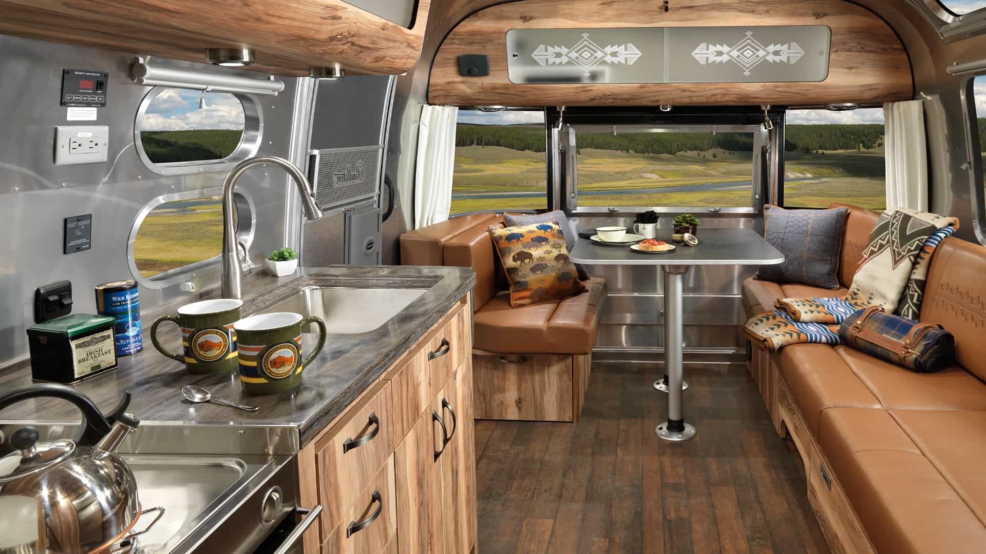 Interior of Airstream Pendleton Travel Trailer